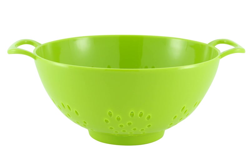 Culinary Elements Mini Plastic Colander with Double Handles â€“ 6 Inch Small Strainer for Fruits, Vegetables & Pasta, Dishwasher Safe, BPA-Free, Color Varies